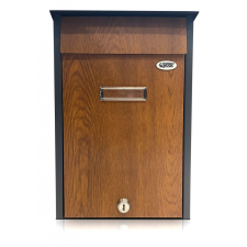 Gomboss/Perfekto Postaláda Posta I.Fadekor Antracit-Arany tölgy postaláda