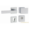 Gomboss/Perfekto Square Biztonsági Matt Króm Kilincs/Kilincs Négyzetrozettás PZ Szatén króm felület WC