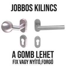 Gomboss/Perfekto Tímea Kertkapu Jobbos Oválrozettás Rozsdamentes Inox PZ Gomb/Kilincs zár és alkatrészei