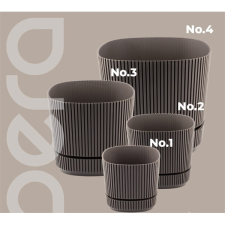 GONDOL IRIS G-436 PERA SQUARE virágcserép 600ml 106x106x96mm (G-436) kerti tárolás