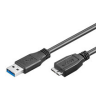 Goobay 1m USB 3.0 A/micro-B USB kábel USB A Micro-USB B Fekete