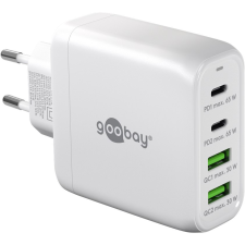 Goobay 2x USB-A / 2x USB-C Hálózati töltő - Fehér (65W) mobiltelefon kellék