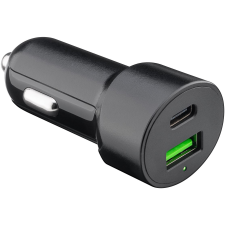 Goobay 39908 Autós USB-A / USB-C töltő - Fekete (48W) mobiltelefon kellék