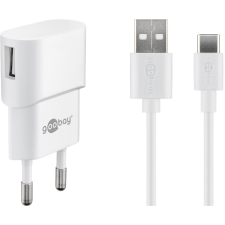 Goobay 45299 USB-C / USB-A Hálozati töltő készlet - Fehér (5W) mobiltelefon kellék