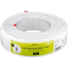 Goobay 49759 Koax antenna kábel 50m - Fehér (49759) kábel és adapter