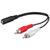 Goobay 50092 3.5mm jack - 2xRCA Audió Adapterkábel 0.2m