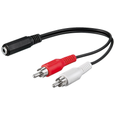 Goobay 50092 3.5mm jack - 2xRCA Audió Adapterkábel 0.2m kábel és adapter