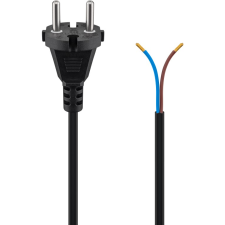 Goobay 58914 220V Hálózati tápkábel szerelhető 10m - Fekete (58914) kábel és adapter