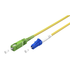 Goobay 59648 optikai patch kábel OS2 Simplex 1m - Sárga kábel és adapter