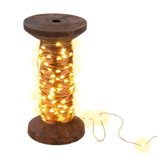 Goobay 60342 Yarn Bobbin Beltéri LED fényfüzér 15m - Meleg fehér karácsonyfa izzósor
