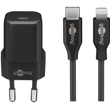 Goobay 61083 USB-C Hálózati töltő - Fekete (5V / 3A) mobiltelefon kellék