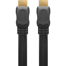 Goobay 61281 HDMI - HDMI 2.0 Lapos kábel 5m - Fekete (61281) kábel és adapter