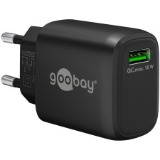 Goobay 61671 USB Type-A Hálózati töltő - Fekete (18W) (61671) mobiltelefon kellék