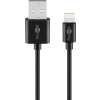 Goobay 63523 USB-A apa 2.0 - Lightning apa Adat és töltőkábel - Fekete (1m)