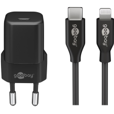 Goobay 64574 USB-C Hálózati töltő - Fekete (30W) (64574) mobiltelefon kellék