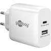 Goobay 65412 1x USB Type-C / 1x USB Type-A Hálózati töltő - Fehér (45W) (65412)