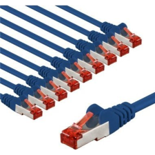 Goobay 66629 S/FTP Cat6 RJ45 Patch kábel 2m - Kék (10db/csomag) ( ) kábel és adapter