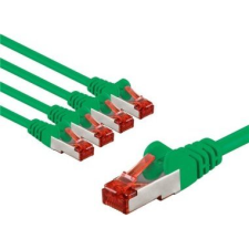 Goobay 66660 S/FTP Cat6 RJ45 Patch kábel 3m - Zöld (5db/csomag) ( ) kábel és adapter