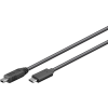 Goobay 67989 USB kábel 0,5 M USB 2.0 Mini-USB B USB C Fekete