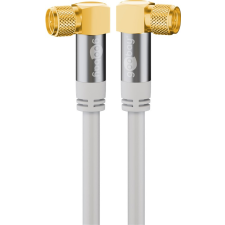 Goobay 70481 Type-F Premium antenna kábel 1m - Fehér kábel és adapter