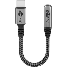 Goobay 74056 USB-C apa - 3.5mm Jack Anya Átalakító Adapter - Szürke (RB74056) kábel és adapter