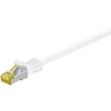 Goobay 91098 S/FTP CAT6A Patch kábel 15m - Fehér kábel és adapter