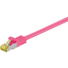 Goobay 91677 S/FTP CAT6A Patch kábel 30m - Rózsaszín (91677) kábel és adapter