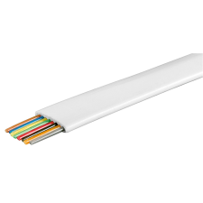 Goobay 93309 Lapos Telefon Kábel 100m - Fehér (93309) kábel és adapter
