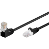 Goobay 94171 90° UTP CAT5e Patch kábel 1m - Fekete (94171)