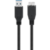 Goobay 95027 USB kábel 3 M USB A Micro-USB B Fekete