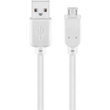 Goobay 96194 USB-A apa - MicroUSB apa 2.0 Adat és töltőkábel - Fehér (3m) (96194) kábel és adapter