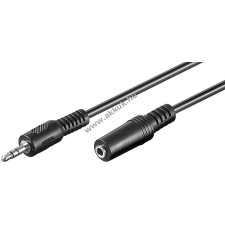 Goobay Audio kábel Goobay 2m - 3,5mm jack (sztereo) > 3,5mm jack aljzat fekete kábel és adapter