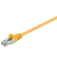 Goobay F/UTP CAT5e Patch kábel 0.5m - Sárga kábel és adapter