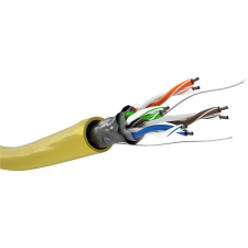 Goobay F/UTP CAT 5e Patch kábel 100m - Sárga (93266) kábel és adapter