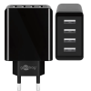 Goobay Hálózati 4xUSB-A töltő - Fekete (30W)