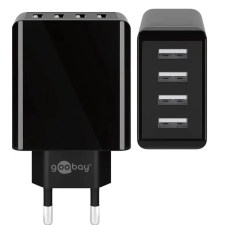 Goobay Hálózati 4xUSB-A töltő - Fekete (30W) mobiltelefon kellék
