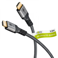 Goobay HDMI 2.1 Összekötő Fekete-Ezüst 2m 65261 kábel és adapter