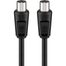 Goobay Koax Antenna kábel Duplán árnyékolt 1.5m - Fekete kábel és adapter
