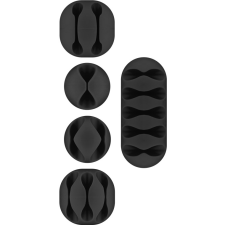 Goobay öntapadós kábelrendező 5db - Fekete (70683) villanyszerelés