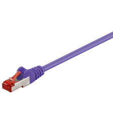 Goobay S/FTP CAT6 Patch kábel 1.5m - Lila kábel és adapter