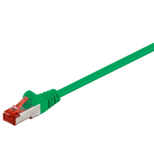 Goobay S/FTP CAT6 Patch kábel 1m - Zöld (95474) kábel és adapter