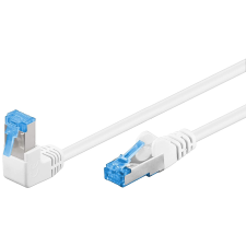 Goobay S/FTP CAT6a 90° Derékszögű Patch kábel 0.5m Fehér (51563) kábel és adapter
