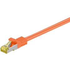 Goobay S/FTP CAT6a Patch kábel 15m - Narancssárga kábel és adapter