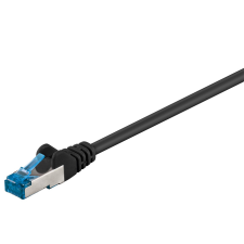 Goobay S/FTP CAT6a Patch kábel 2m - Fekete kábel és adapter