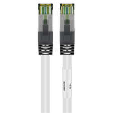 Goobay S/FTP CAT8.1 Patch kábel 1m - Fehér kábel és adapter