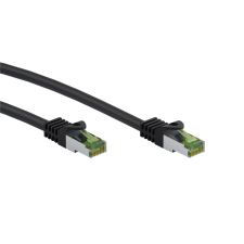 Goobay S/FTP CAT8.1 Patch kábel 7.5m - Fekete (61097) kábel és adapter