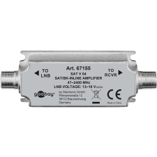 Goobay SAT/BK Inline jelerősítő 47 MHz - 2400 MHz kábel és adapter