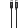 Goobay Sync & Charge USB-C apa - USB-C apa 4.0 Adat és töltő kábel - Fekete (0.7m) (61716)