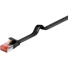 Goobay U/FTP CAT6 Lapos Patch kábel 15m - Fekete (94238) kábel és adapter