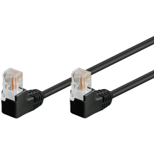 Goobay U/UTP CAT5e 90° Derékszögű Patch kábel 3m - Fekete (96088) kábel és adapter